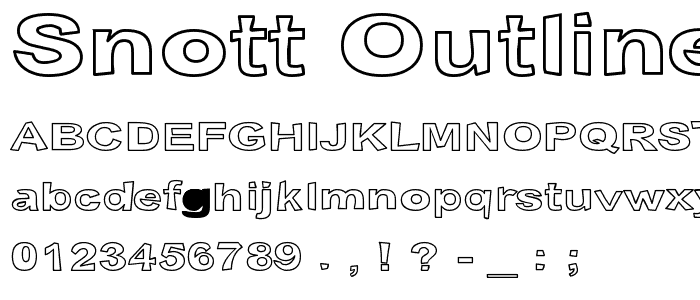 Snott Outline font